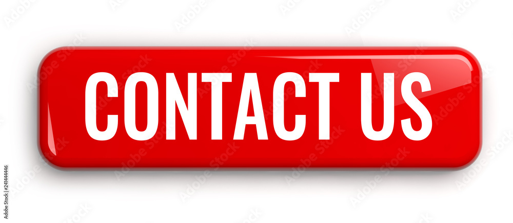 Contact Us Red Button Isolated on White Contact Us Red Button Isolated on White