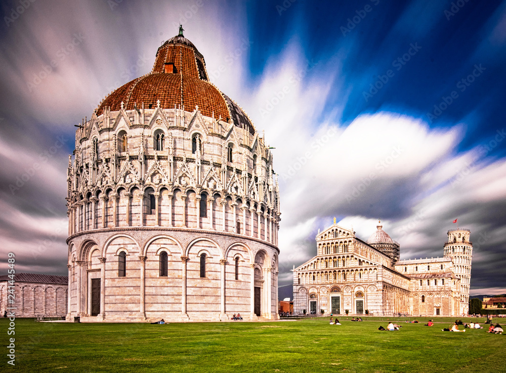 Pisa Baptistery in Square of Miracles in Pisa, Italy 