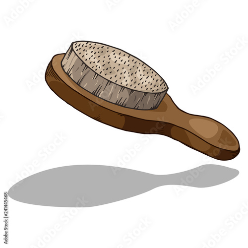Hairbrush icon. Vector illustration of a comb for the hair. Hand drawn hairbrush.