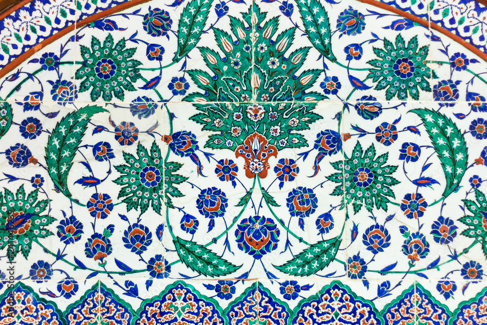 Photo of Iznik (mosaic) tiles of Istanbul
