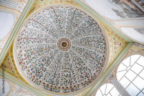 Colorful tiled dome of a palace in Istanbul, Turkey