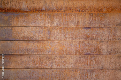 Red rust corten steel panels planks background horizontal