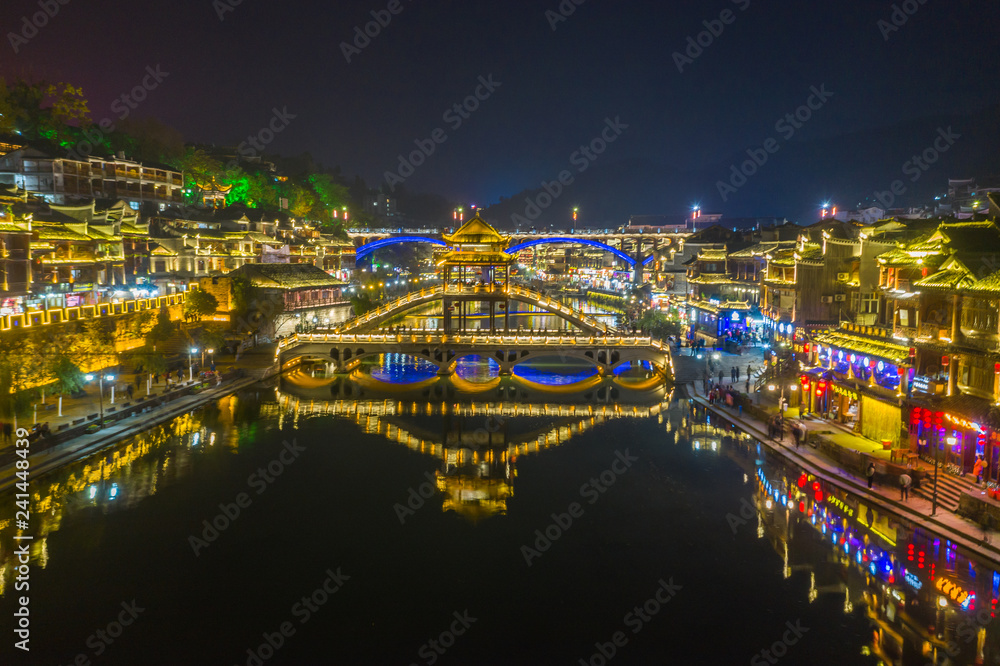 Fototapeta premium Fenghuang ancient town, Fenghuang County, Hunan province