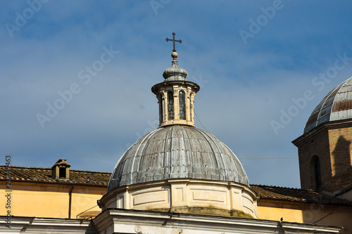 Dome at the Piazza del Popolo (People's Square). Rome, Italy