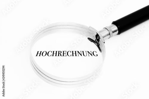 Canvas Print Hochrechnung im Fokus