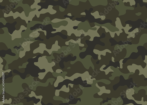 Print Texture military camouflage seamless pattern. Abstract army and hunting masking ornament repeat photo