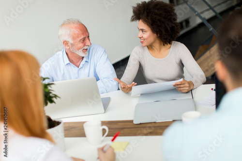 Businesspeople working in team