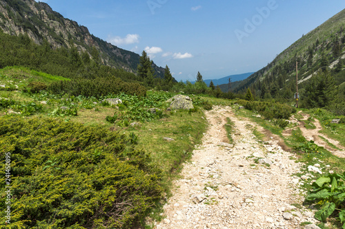 Landscape from hiking trail for Malyovitsa peak, Rila Mountain, Bulgaria