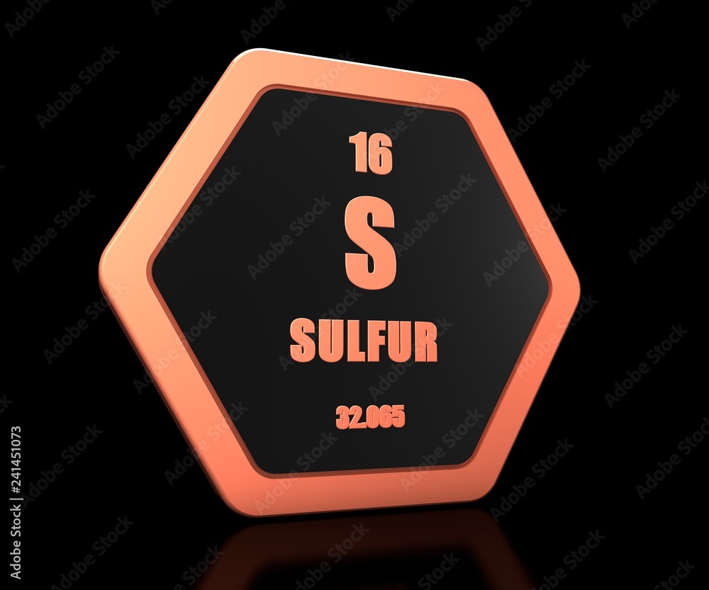 Sulfur chemical element periodic table symbol Sulfur chemical element periodic table symbol