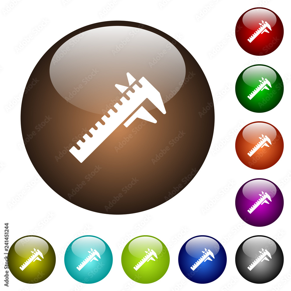 Caliper color glass buttons Caliper color glass buttons