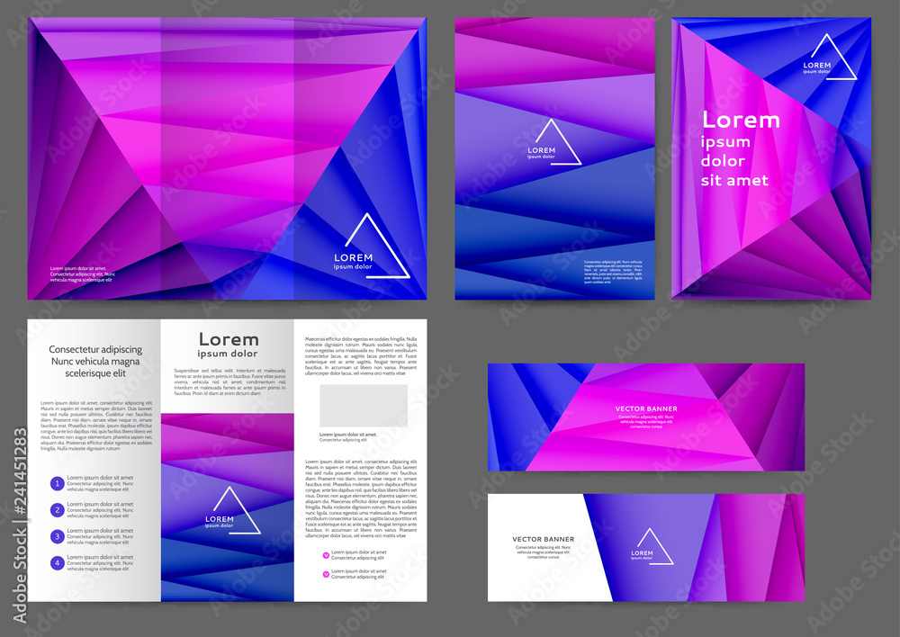 Brochure geometric set Brochure geometric set