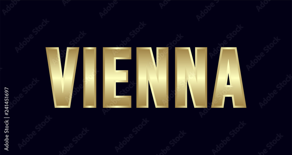 Vienna City Typography vector design. Greetings for T-shirt, poster, and more