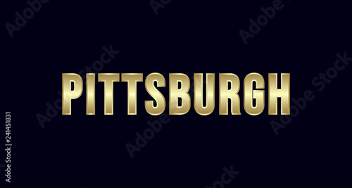 Pittsburgh City Typography vector design. Greetings for T-shirt, poster, and more
