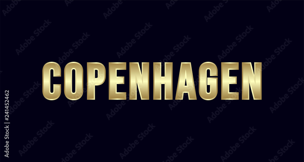 Obraz premium Copenhagen City Typography vector design. Greetings for T-shirt, poster, and more