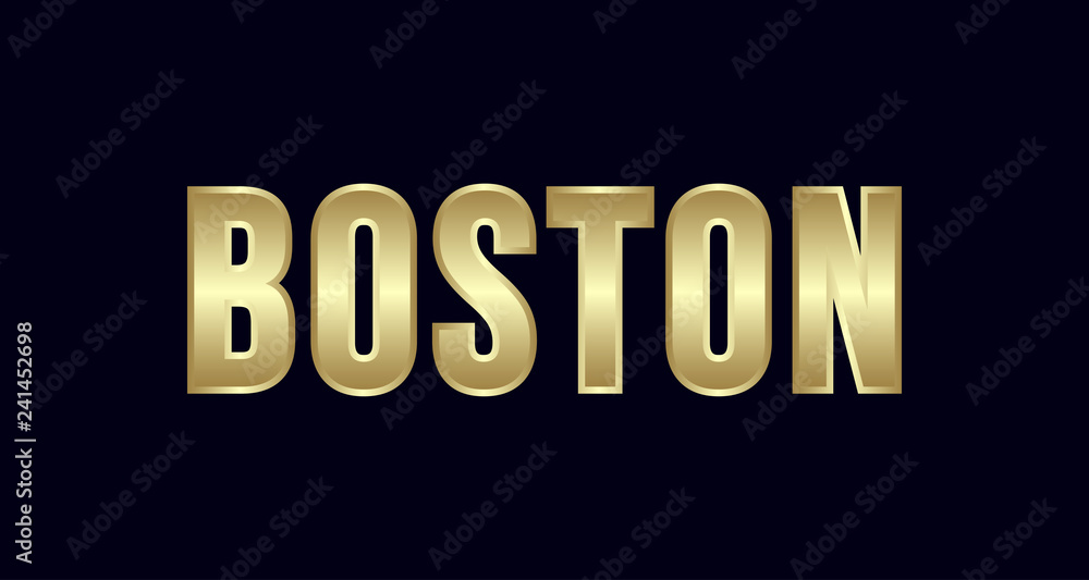 Boston City Typography vector design. Greetings for T-shirt, poster, and more