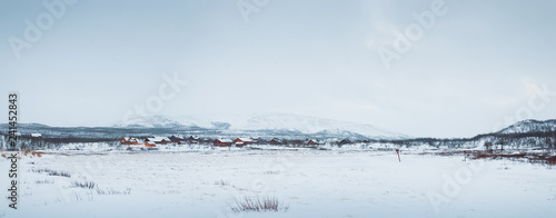 Winter landscape of the tundra
