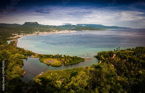 Bild auf Leinwand Appearance of Baracoa surroundings, on 2014 seen from Majayara viewpoint at the east of the town