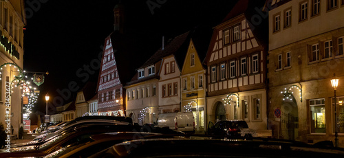 Fr  nkische Kleinstadt Ebern in der Vorweihnachtszeit