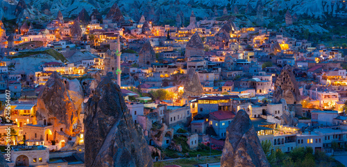 Night view of Goreme, Cappadocia, Turkey