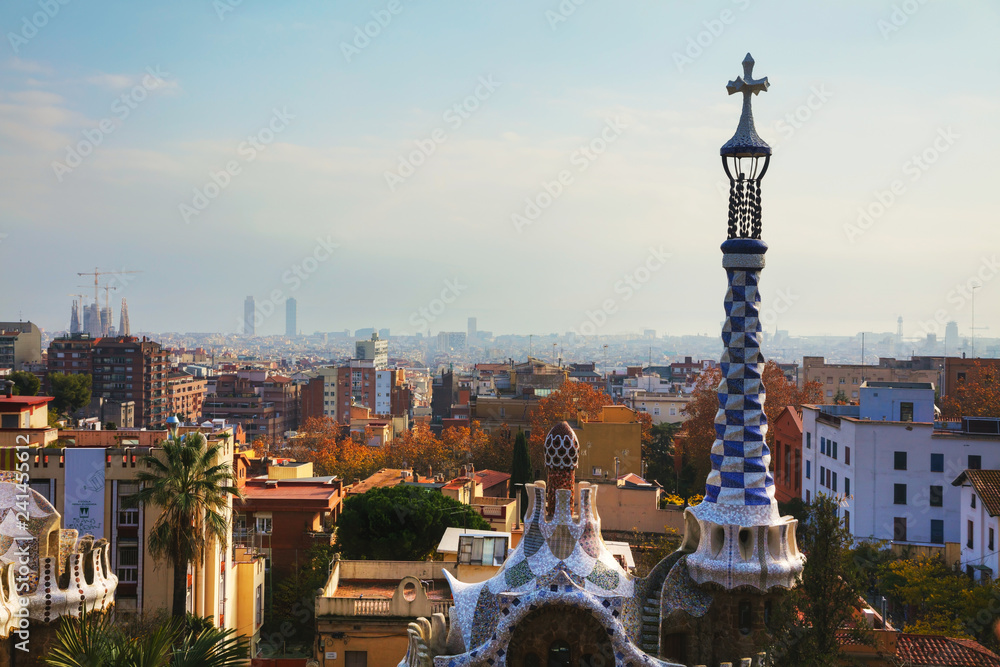 Overview of the city from park Guell
