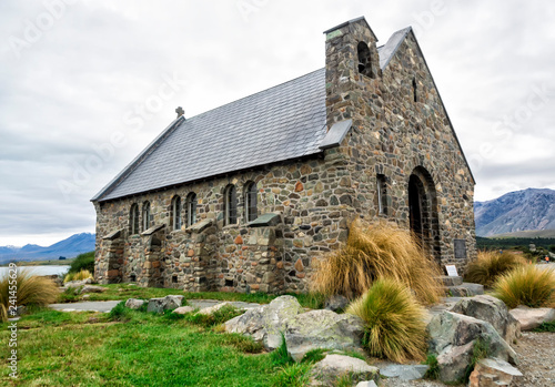 Church at Tekapo Lake, Canterbury, New Zealand, South Island, NZ