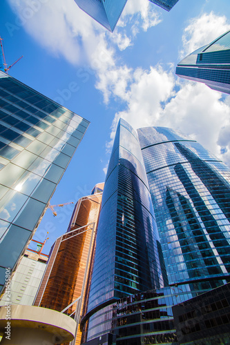 High rise buildings of Moscow business center