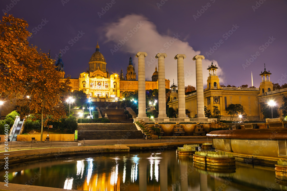 Montjuic hill in Barcelona, Spain