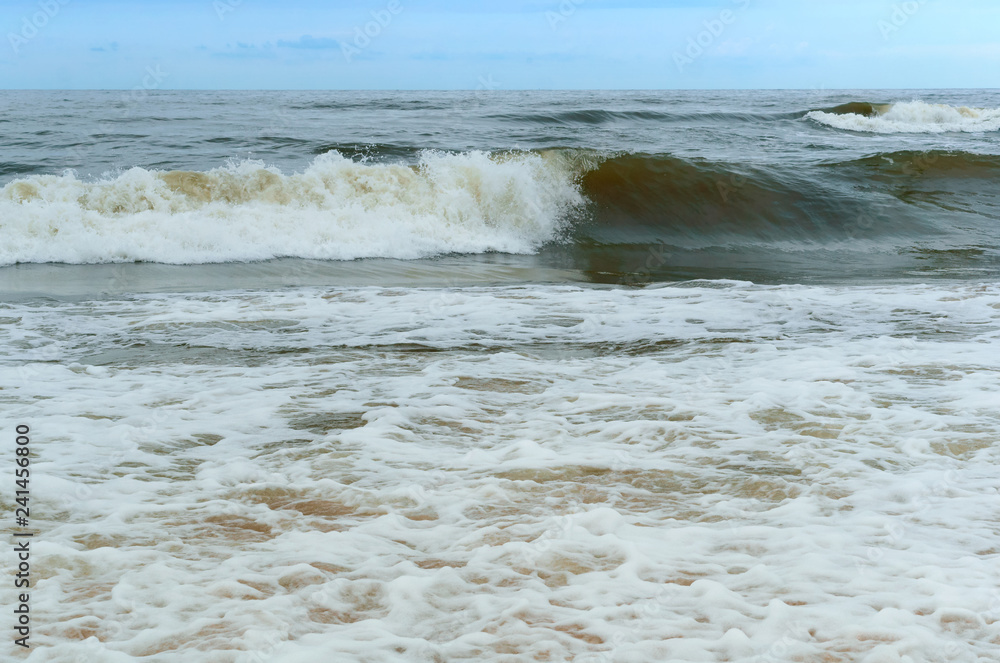 Sea coast. Waves and storms at sea. Waves on the Baltic Sea. Sea coast. Waves and storms at sea. Waves on the Baltic Sea.