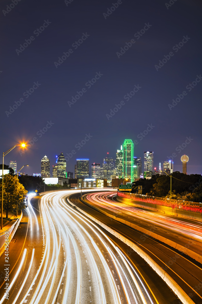 Dallas cityscape at the night time