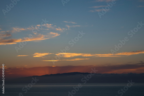 Sunset behind La Gomera Ternerife