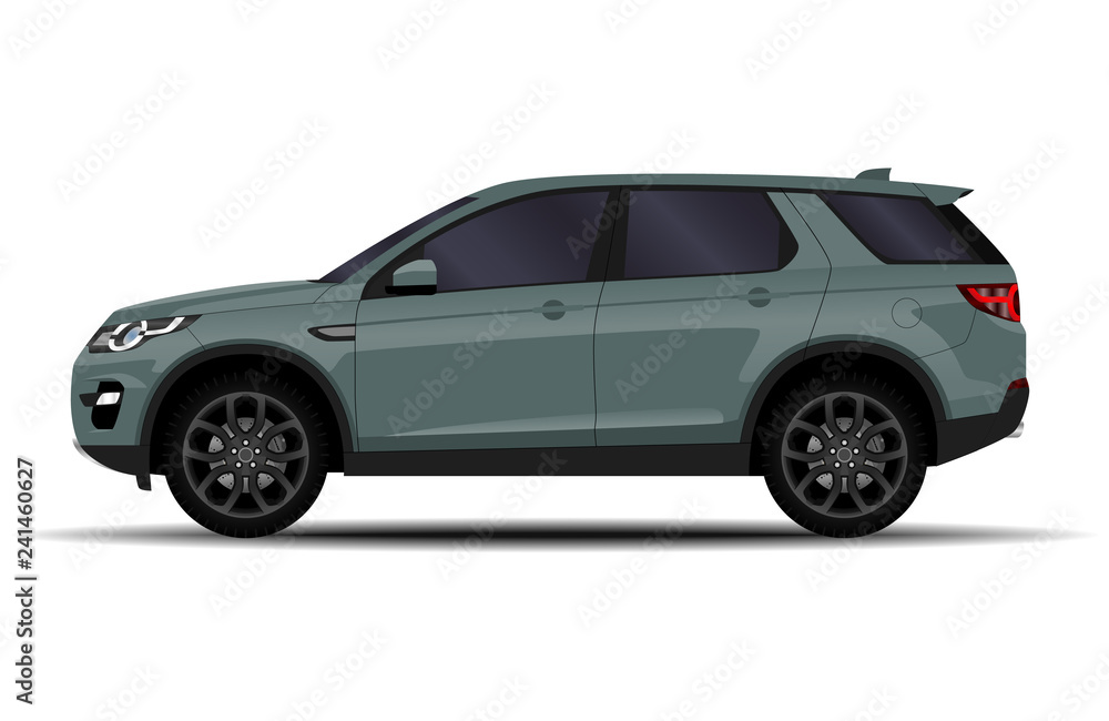 Fototapeta premium realistic SUV car. side view.