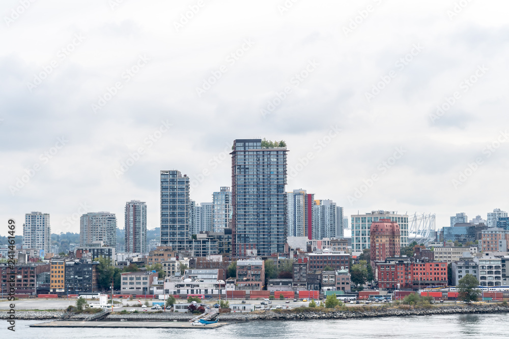 Cityscape skyline views in industrial downtown Vancouver. Cityscape skyline views in industrial downtown Vancouver.
