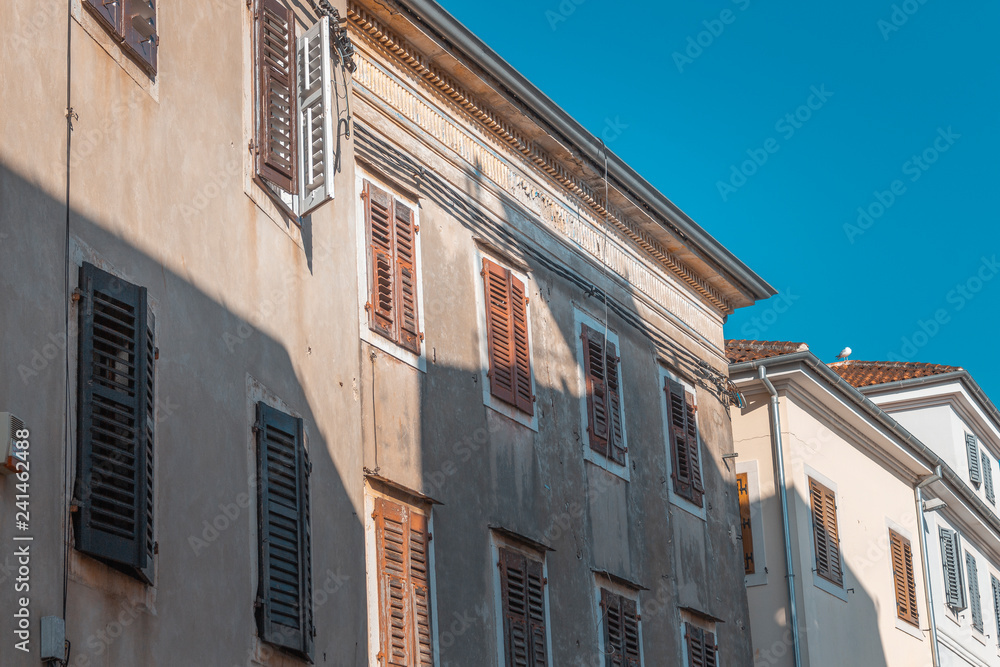 mediterranean building with balconies