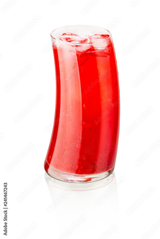 refreshing non-alcoholic cocktail white background refreshing non-alcoholic cocktail white background