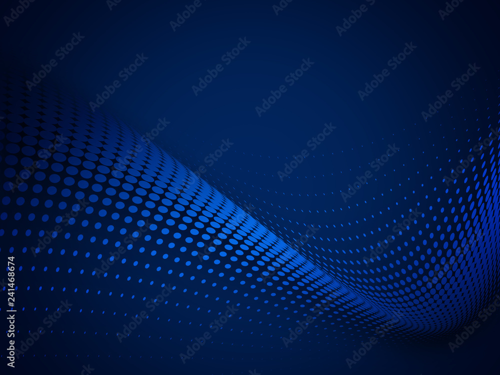 Abstract halftone dotted blue background Abstract halftone dotted blue background