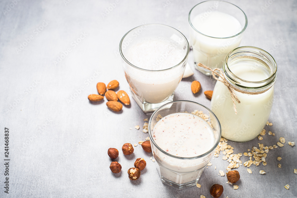 Vegan non dairy alternative milk. Vegan non dairy alternative milk.
