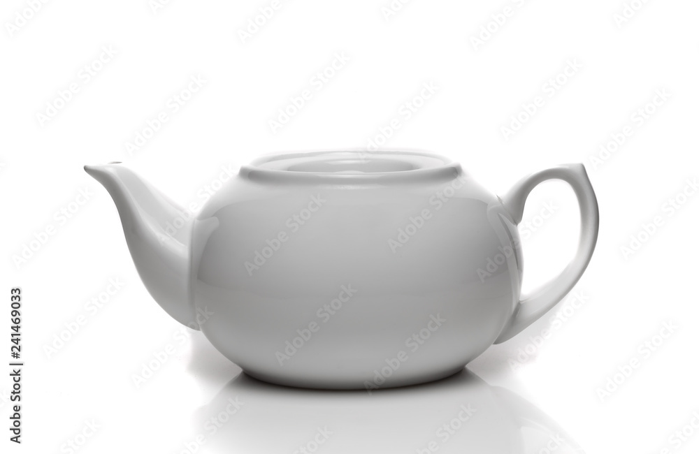 white dishes on white background