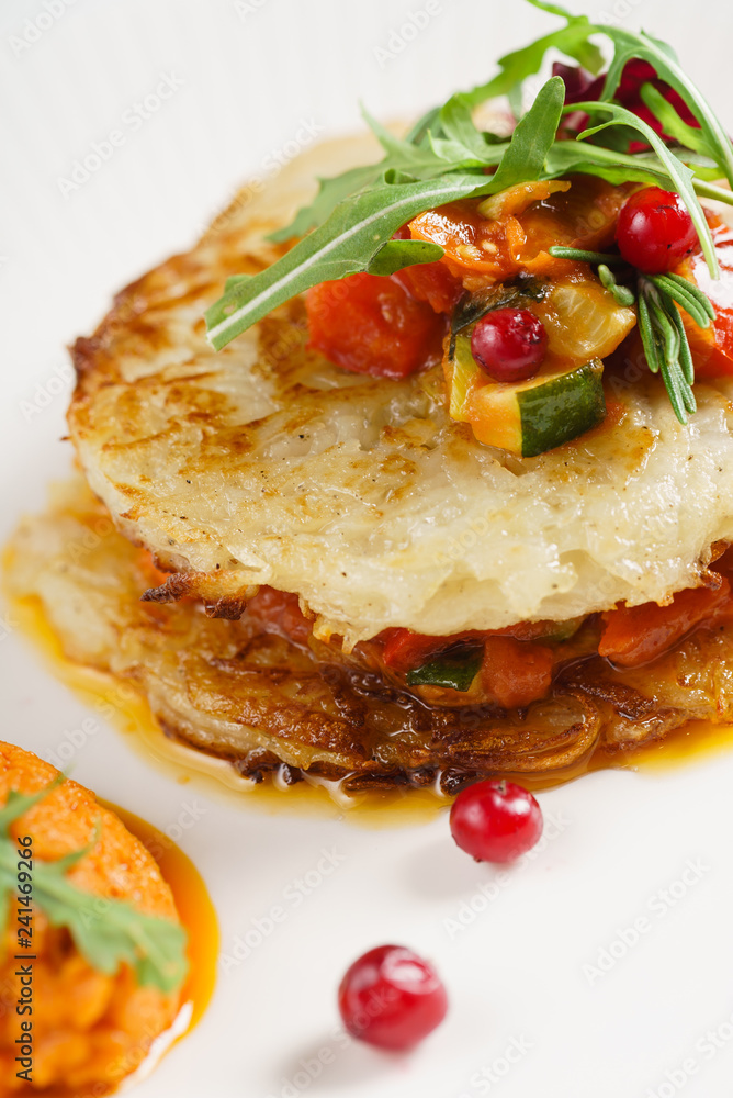 potato pancakes with vegetables potato pancakes with vegetables