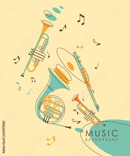 Vintage abstract musical background