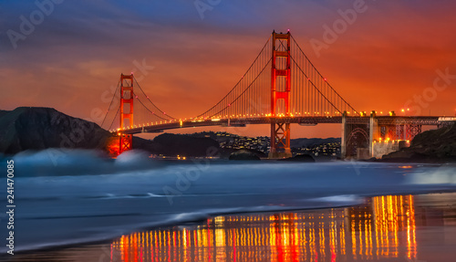 Golden Gate Bridge and baker beach