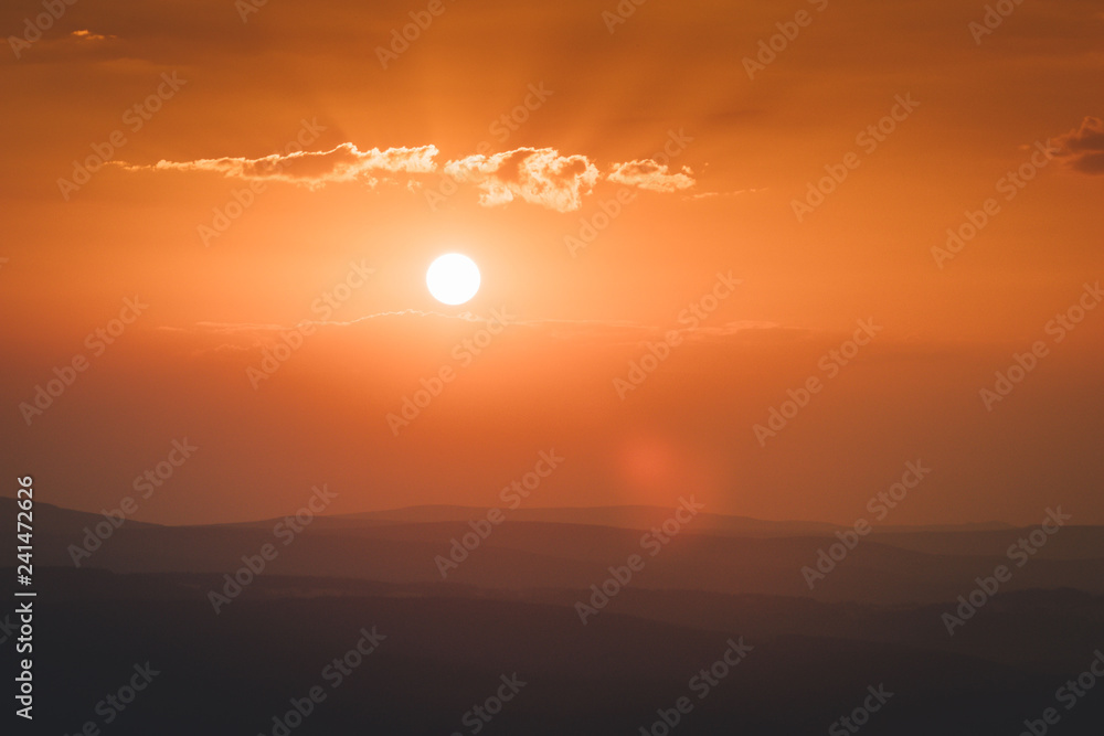 Fototapeta premium sunset in the mountains
