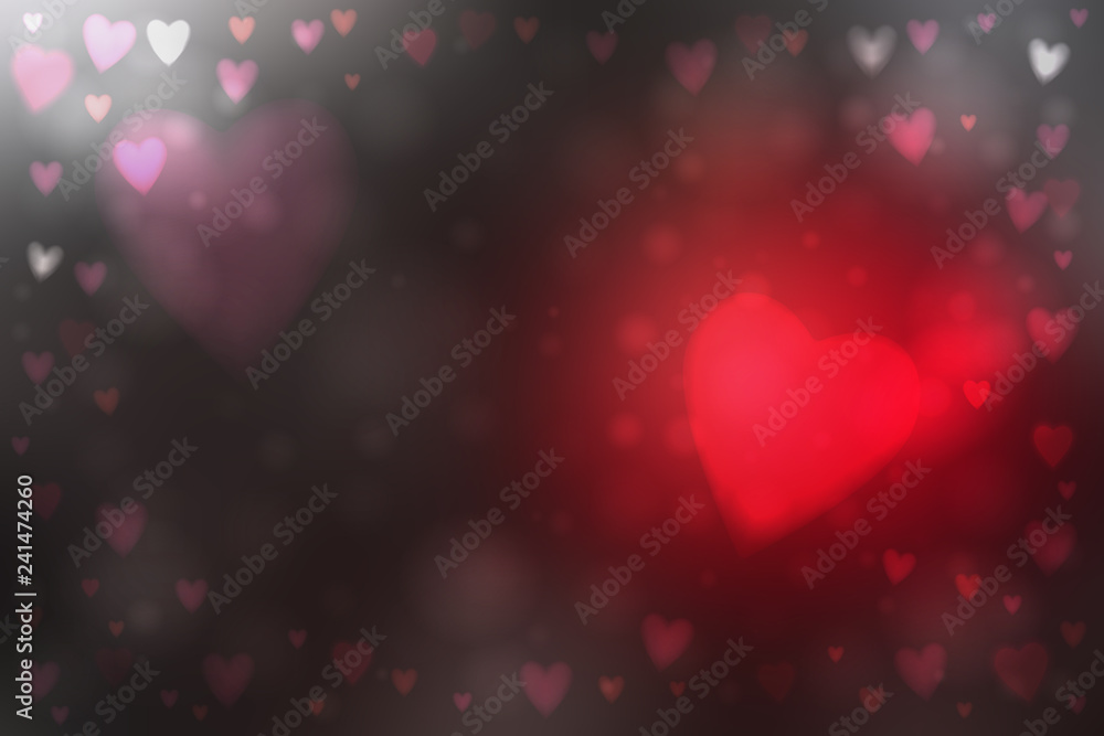 Abstract hearts lights background Abstract hearts lights background