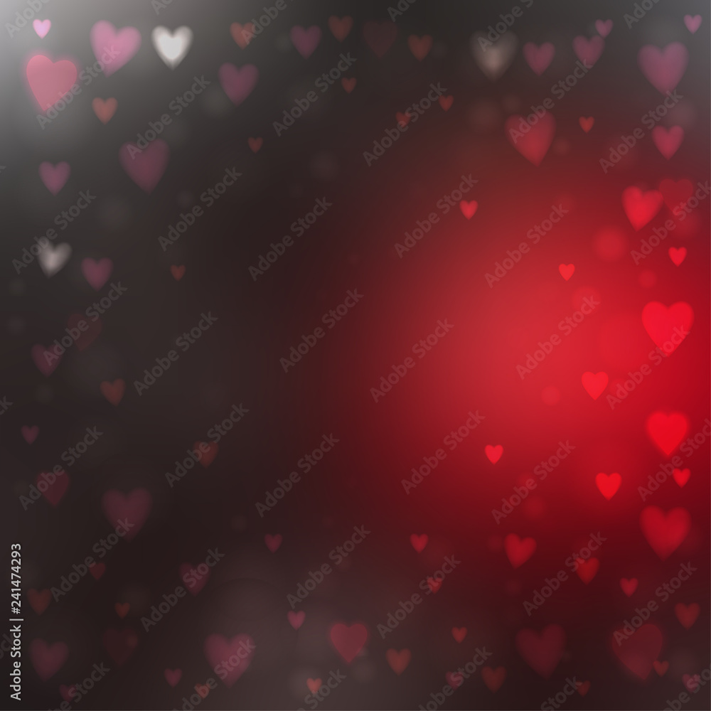 Abstract hearts lights background Abstract hearts lights background