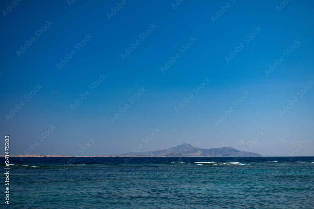 Beautiful view of the Red Sea and Tiran Island