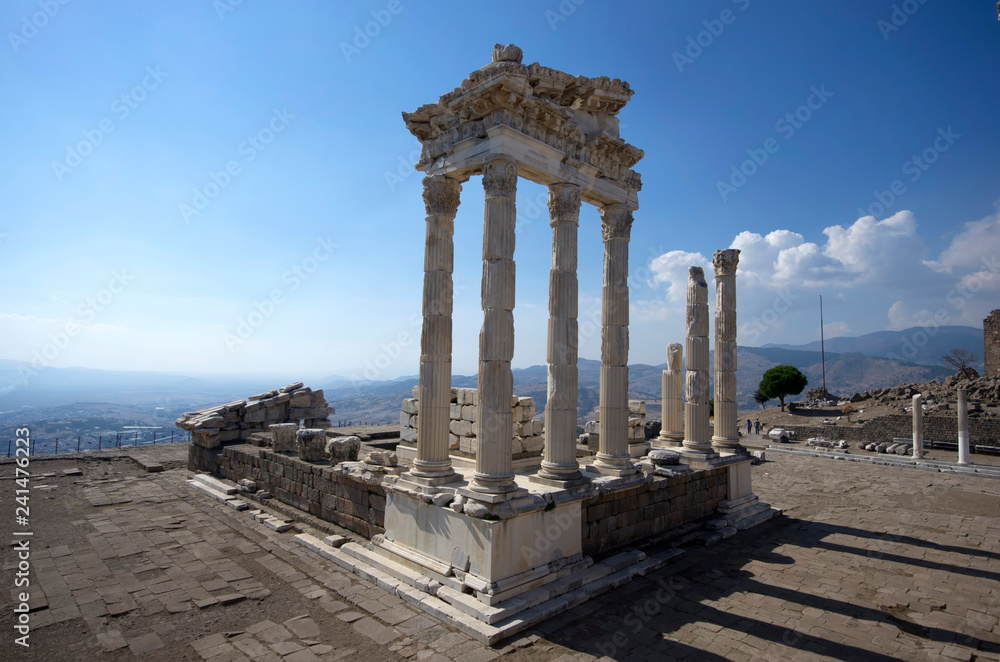 BERGAMA, TURKEY - OCTOBER 23, 2016 : Acropolis of Bergama (Pergamon) 