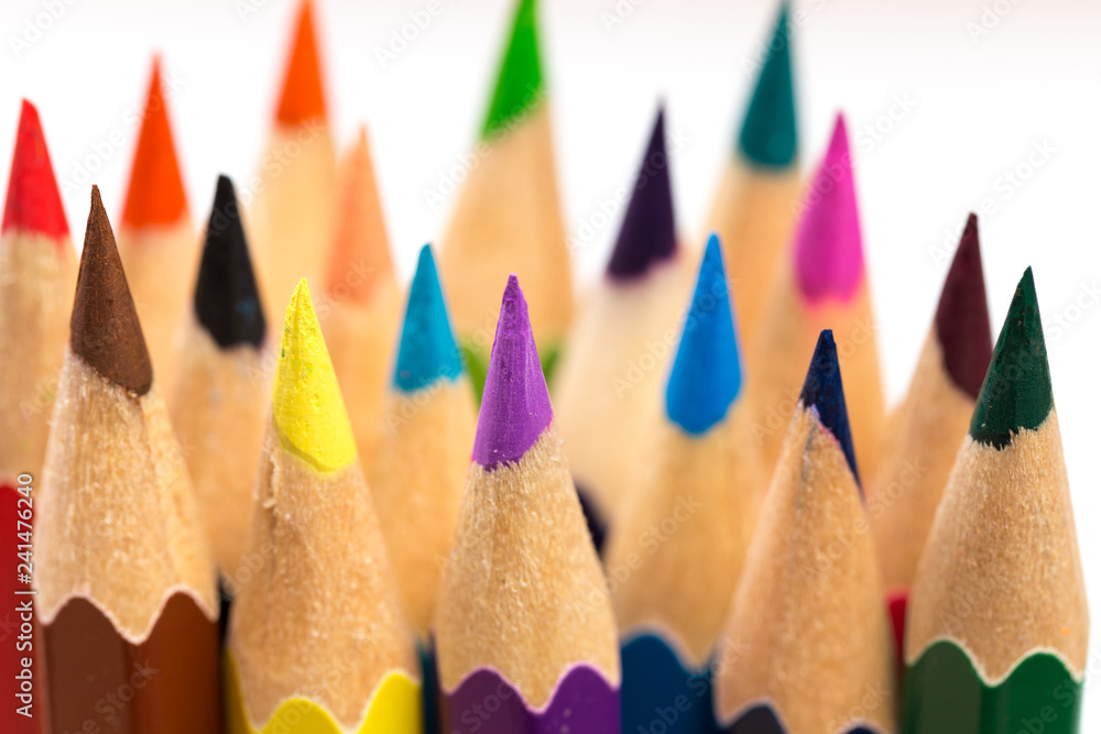 Colour sharpen pencils. Colour sharpen pencils.