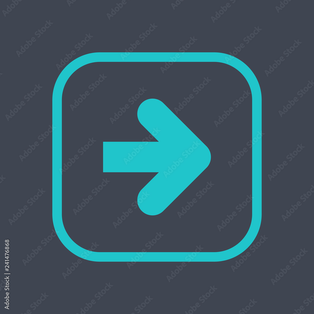 Arrow sign in a square icon. Web button is created in flat style. The design graphic element is saved as a vector illustration in the EPS file format. Arrow sign in a square icon. Web button is created in flat style. The design graphic element is saved as a vector illustration in the EPS file format.