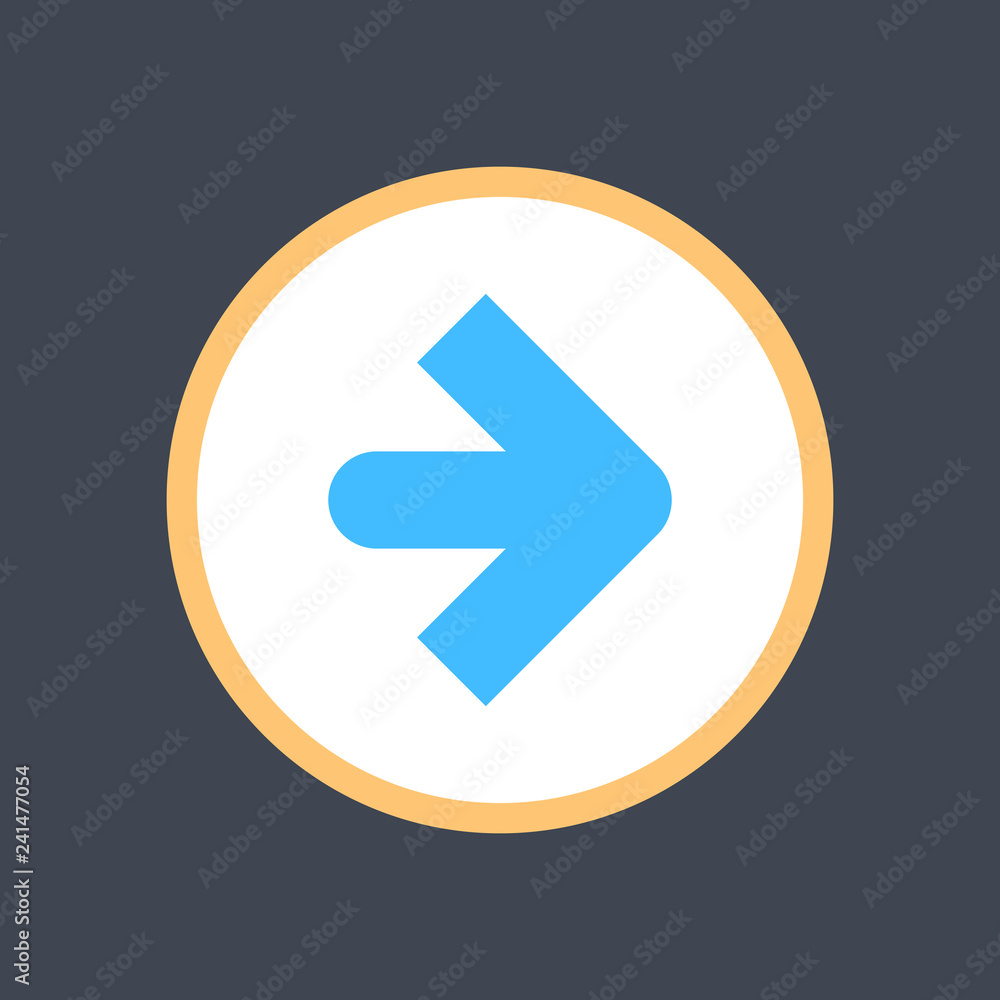 Arrow sign in a round icon. Web button created in flat style. The design graphic element is saved as a vector illustration in the EPS file format. Arrow sign in a round icon. Web button created in flat style. The design graphic element is saved as a vector illustration in the EPS file format.