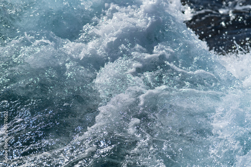 Turbulence at sea with breaking surf © kolotype
