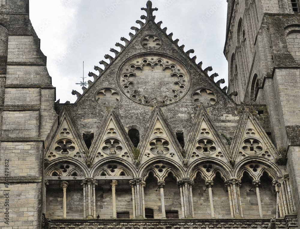 Bayeux Cathedral, also known as Cathedral of Our Lady of Bayeux, Normandy, France